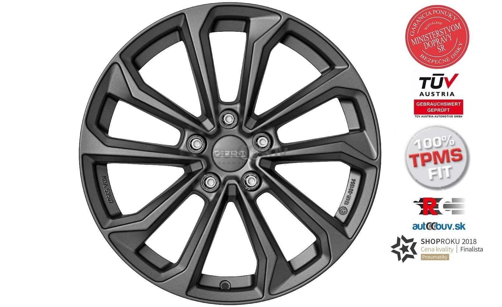 DEZENT KS graphite 6.50x16 5x114.30 ET44