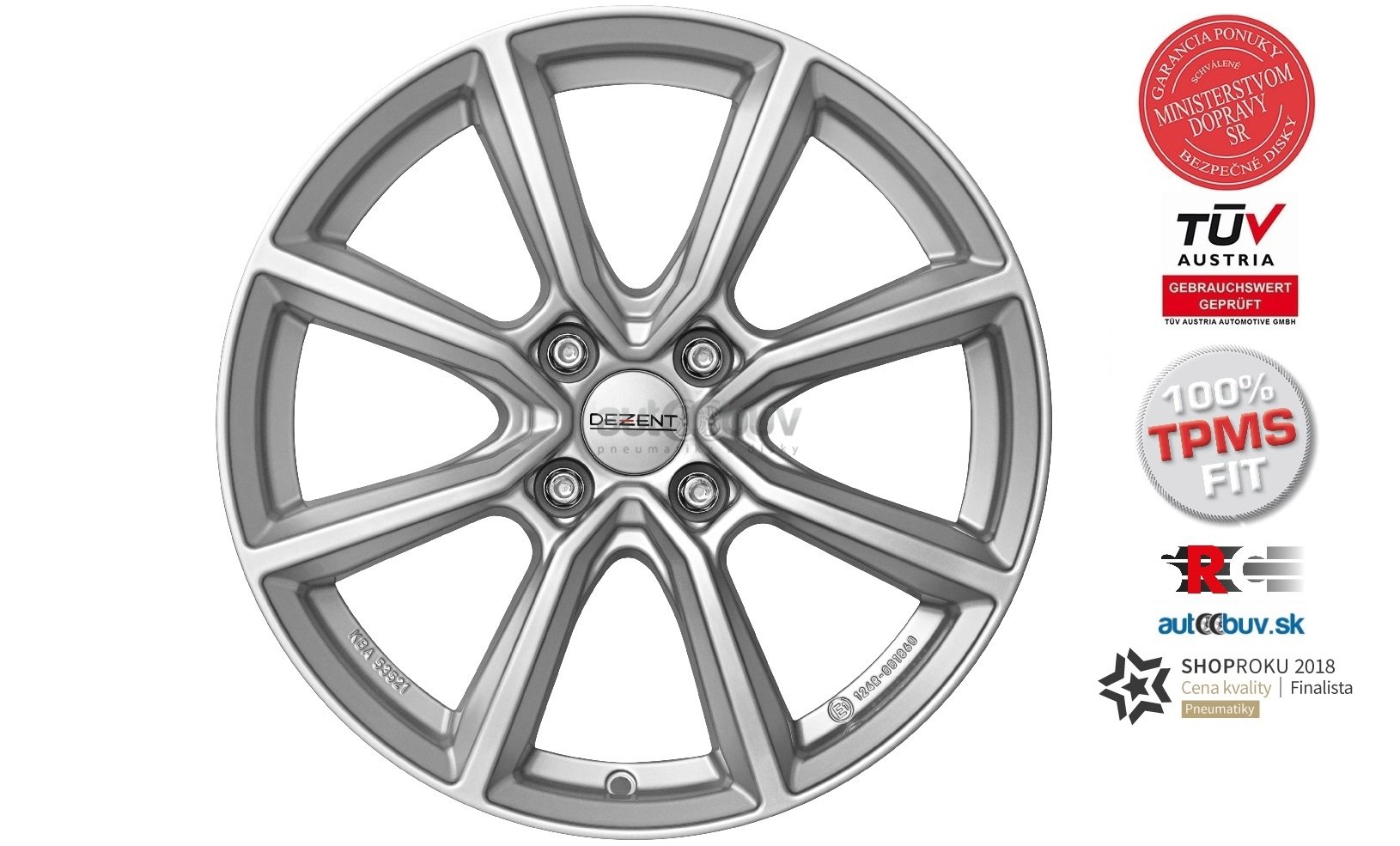 DEZENT TN silver 7.00x17 4x108.00 ET38