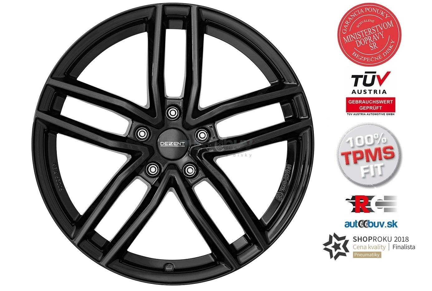 DEZENT TR black 8.00x18 5x112.00 ET44