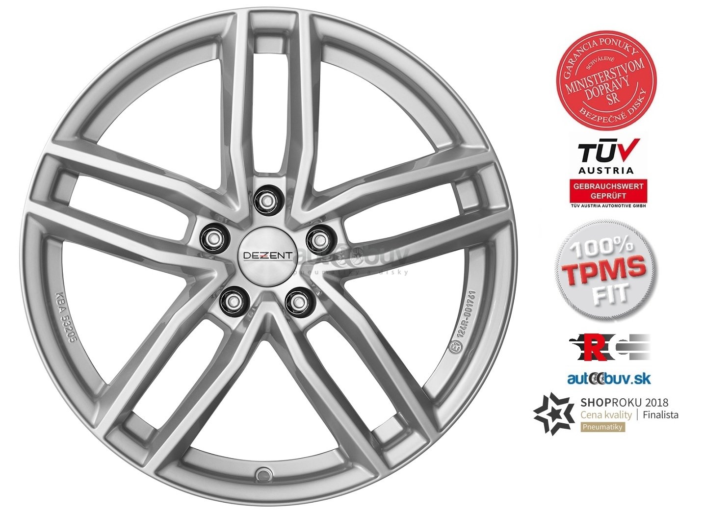 DEZENT TR silver 8.50x18 5x114.30 ET40