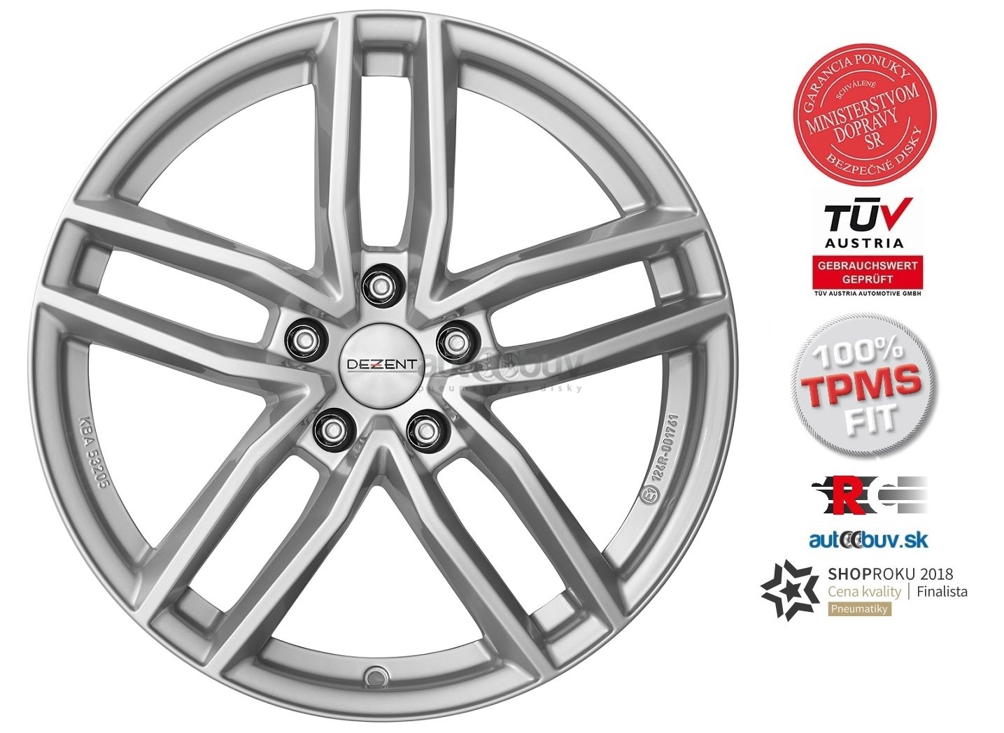 DEZENT TR silver 7.00x17 5x100.00 ET45