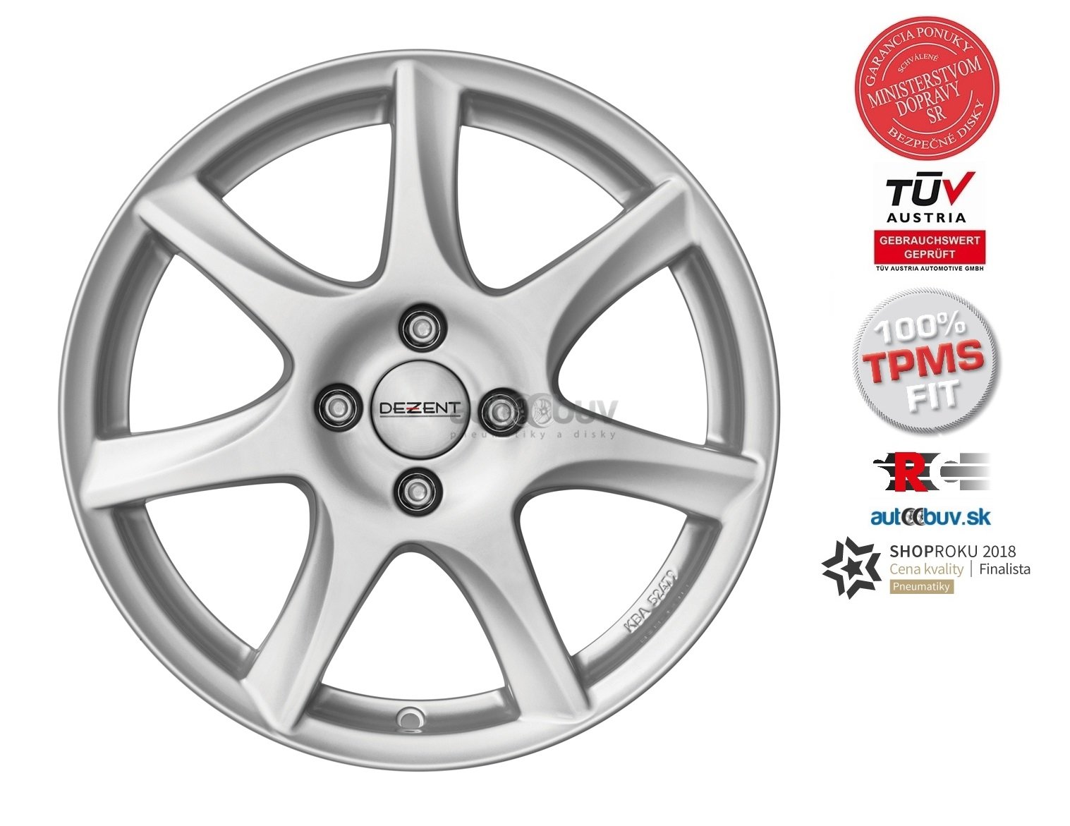 DEZENT TW silver 6.50x16 5x112.00 ET40