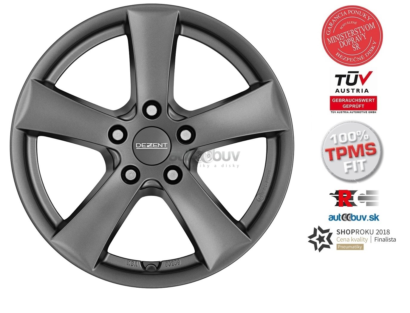 DEZENT TX graphite 7.00x17 5x105.00 ET42
