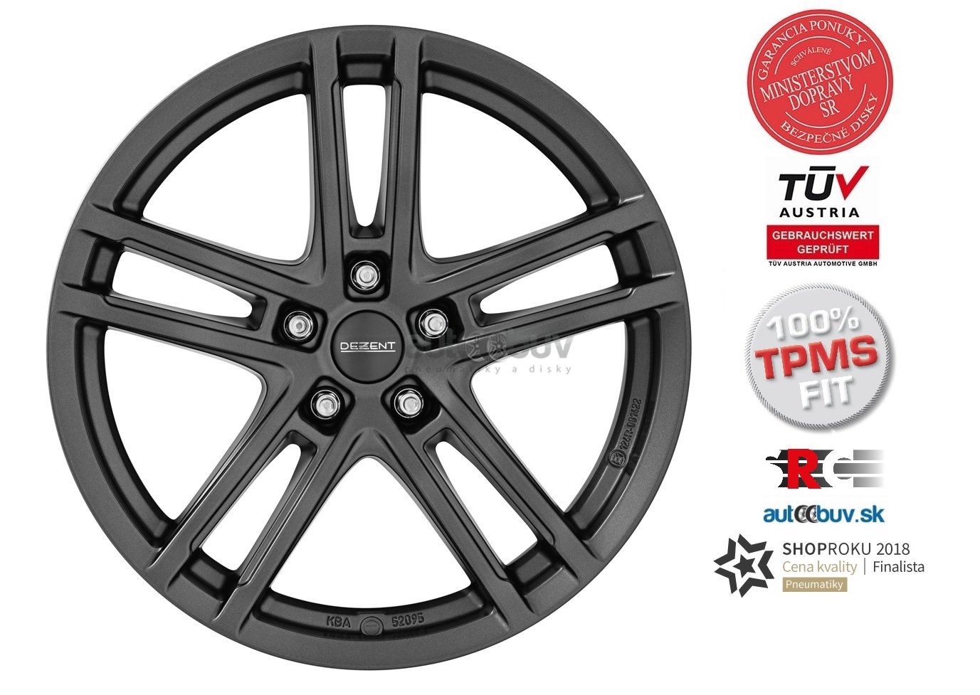 DEZENT TZ-c graphite 8.00x18 5x112.00 ET30