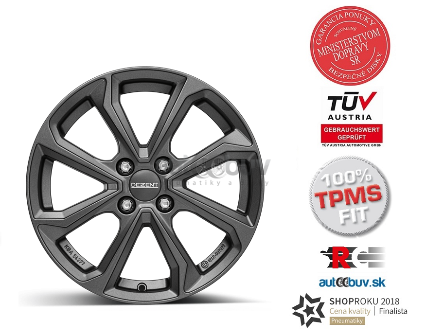 DEZENT KT graphite 6.00x16 4x100.00 ET49