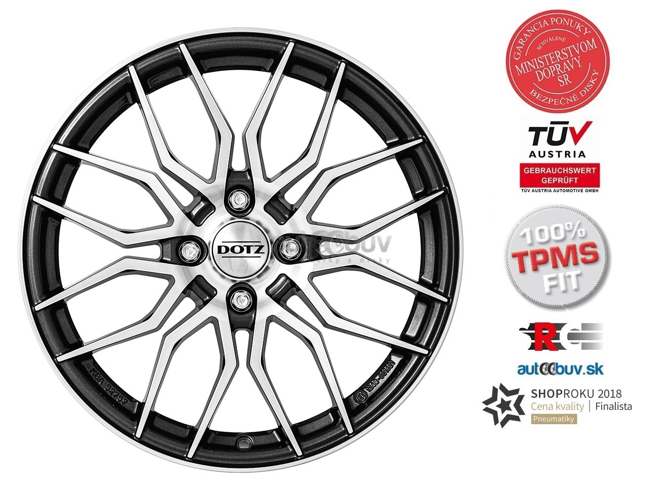 DOTZ LimeRock dark 7.00x17 4x100.00 ET37