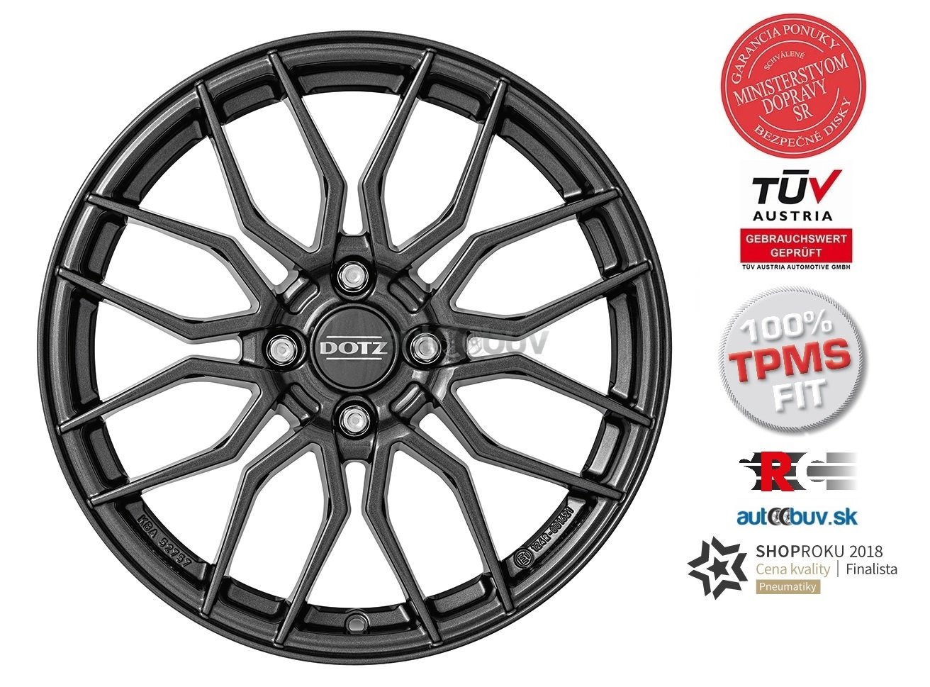 DOTZ LimeRock grey 7.00x17 4x100.00 ET44