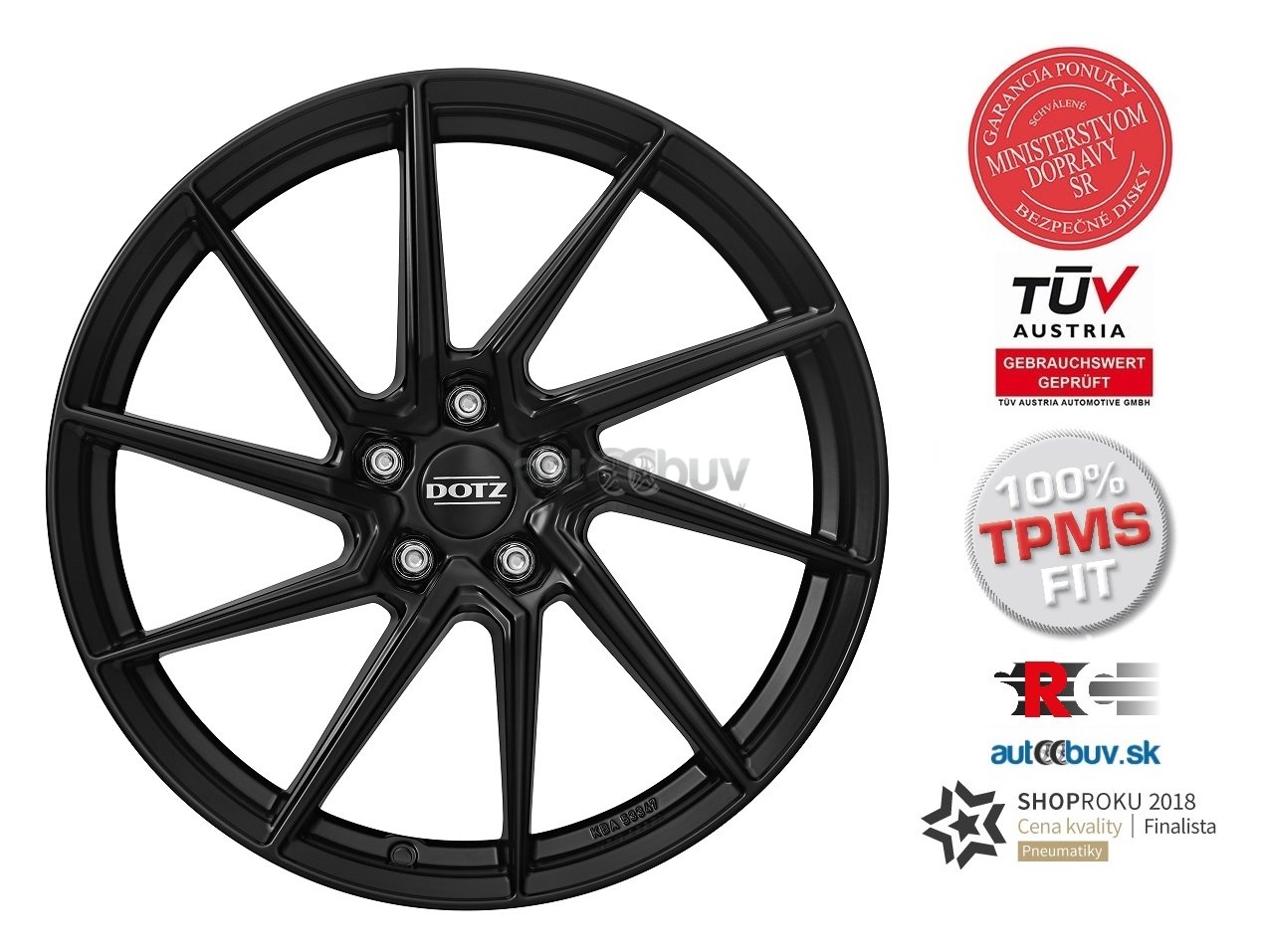 DOTZ Spa black 8.00x18 5x114.30 ET48