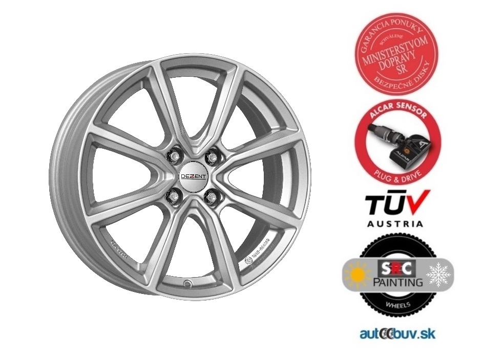DEZENT TN silver 6.00x15 4x100.00 ET38